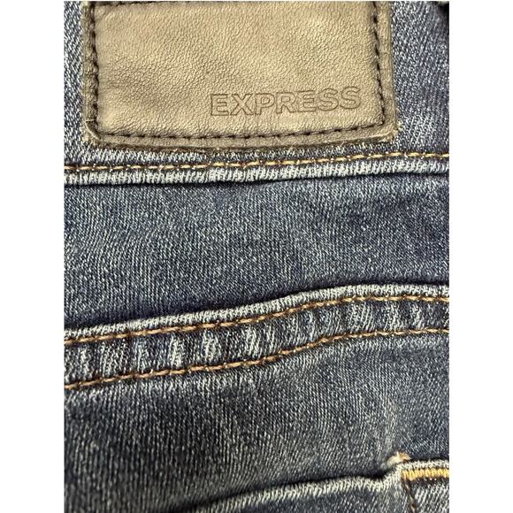 Express Jeans Womens Size 10SR Denim Blue Skinny Mid Rise Stretch - Picture 5 of 7